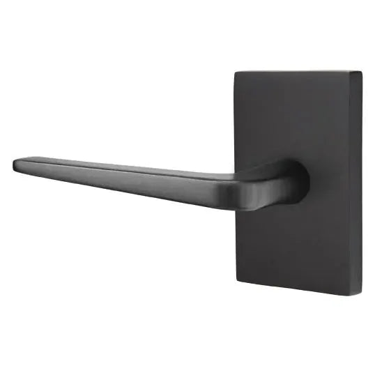 Emtek Athena Door Lever with Modern Rectangular Rose by Emtek