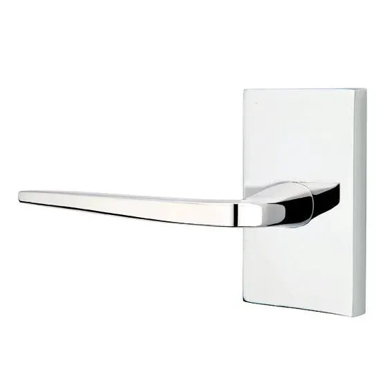 Emtek Athena Door Lever with Modern Rectangular Rose by Emtek
