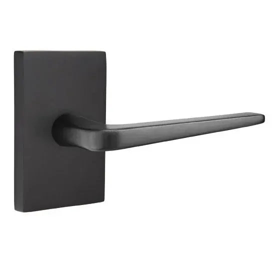Emtek Athena Door Lever with Modern Rectangular Rose by Emtek