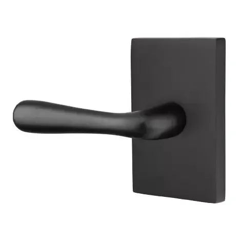 Emtek Basel Door Lever with Modern Rectangular Rose by Emtek