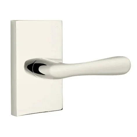 Emtek Basel Door Lever with Modern Rectangular Rose by Emtek