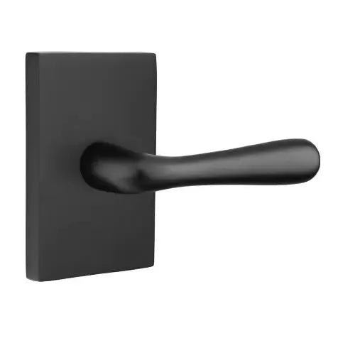 Emtek Basel Door Lever with Modern Rectangular Rose by Emtek