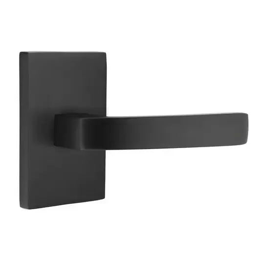 Emtek Breslin Lever with Modern Rectangular Rose by Emtek