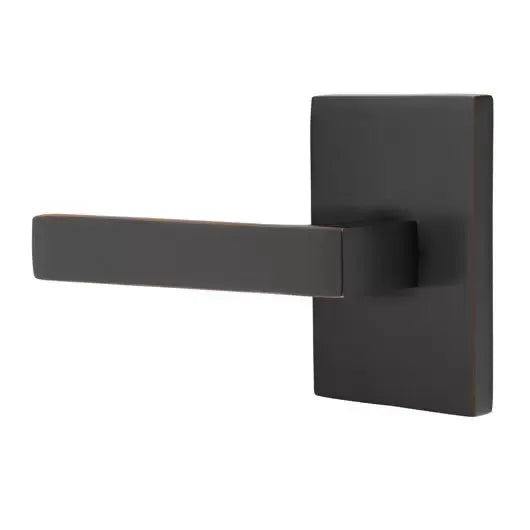 Emtek Dumont Lever with Modern Rectangular Rose by Emtek