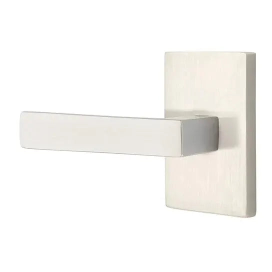 Emtek Dumont Lever with Modern Rectangular Rose by Emtek