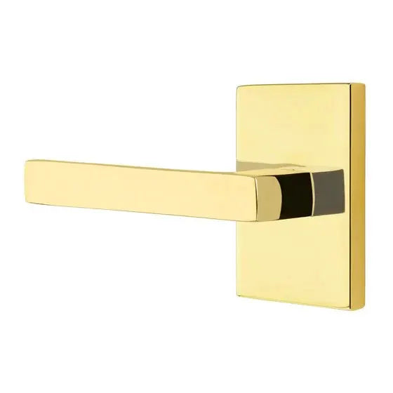 Emtek Dumont Lever with Modern Rectangular Rose by Emtek