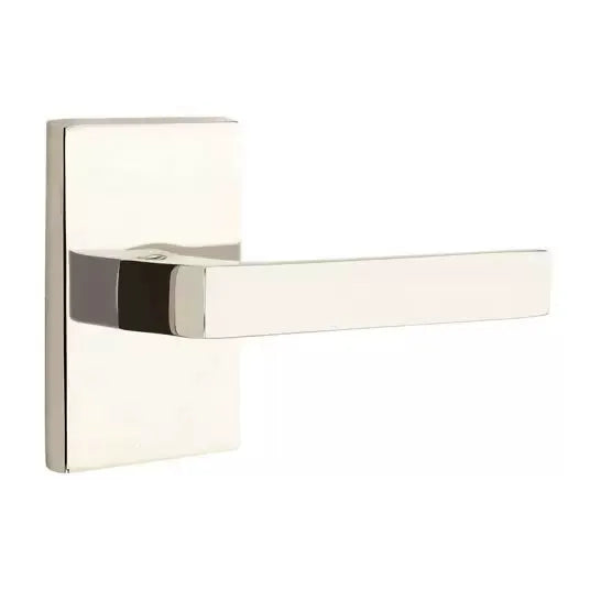 Emtek Dumont Lever with Modern Rectangular Rose by Emtek
