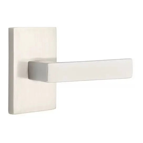 Emtek Dumont Lever with Modern Rectangular Rose by Emtek