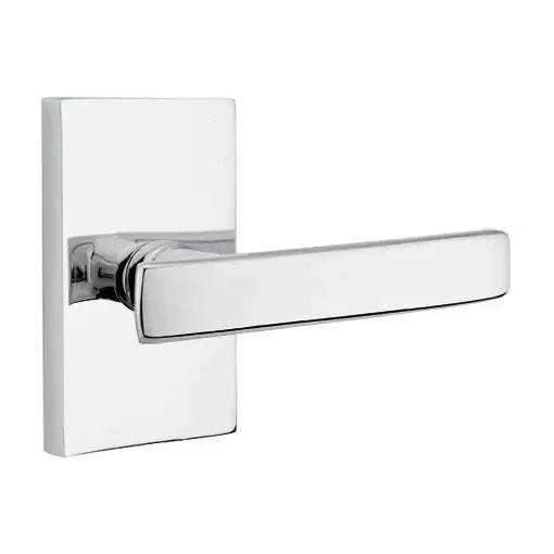 Emtek Geneva Door Lever with Modern Rectangular Rose by Emtek