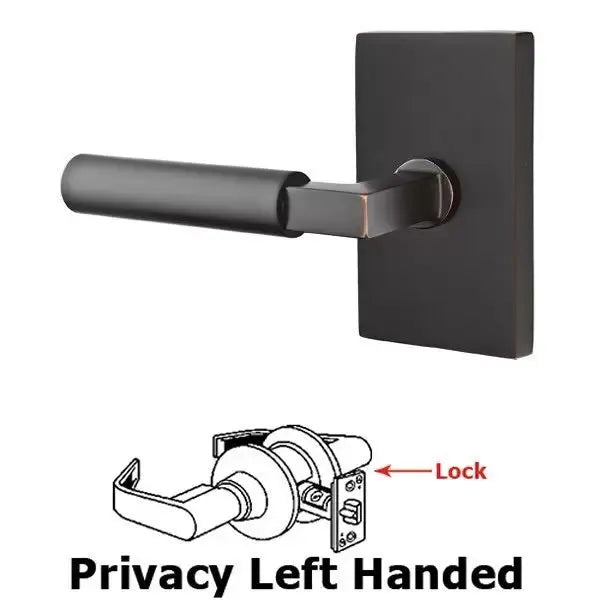 Emtek Hercules Door Lever with Modern Rectangular Rose by Emtek