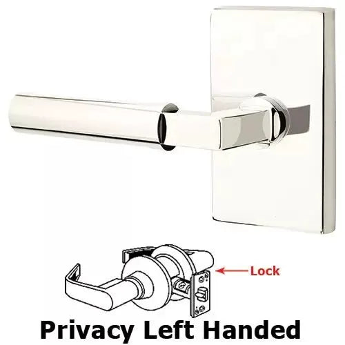 Emtek Hercules Door Lever with Modern Rectangular Rose by Emtek