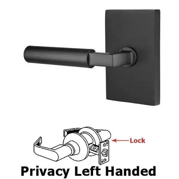 Emtek Hercules Door Lever with Modern Rectangular Rose by Emtek