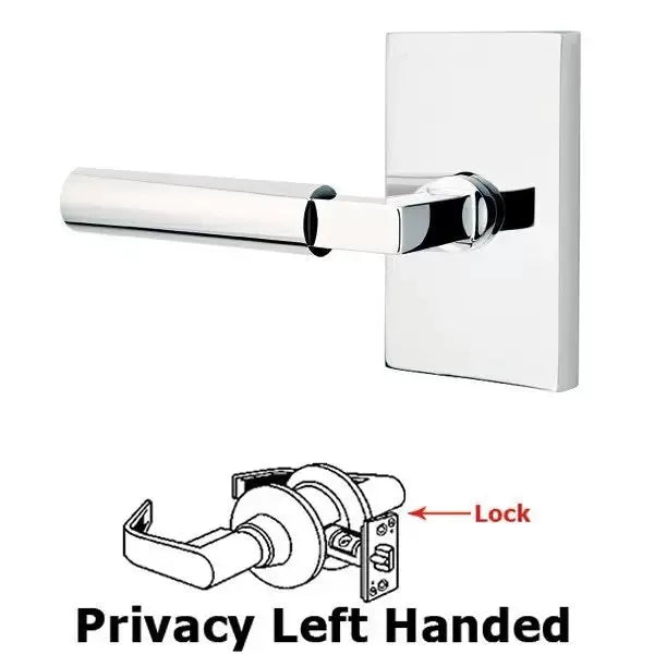 Emtek Hercules Door Lever with Modern Rectangular Rose by Emtek