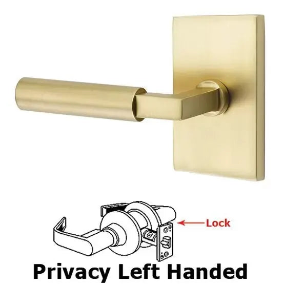 Emtek Hercules Door Lever with Modern Rectangular Rose by Emtek