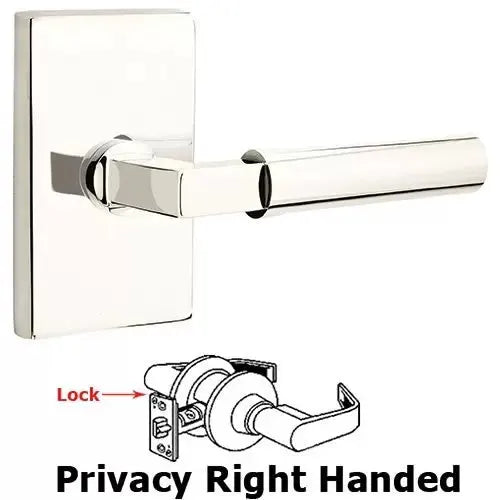 Emtek Hercules Door Lever with Modern Rectangular Rose by Emtek
