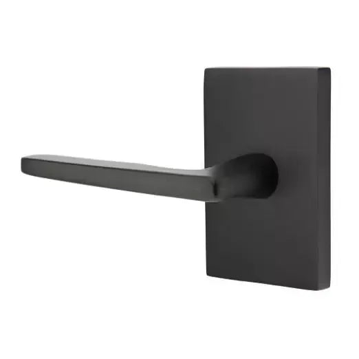 Emtek Hermes Door Lever with Modern Rectangular Rose by Emtek