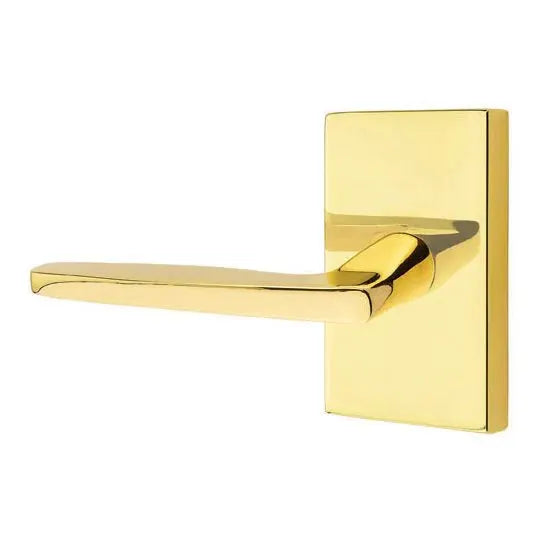 Emtek Hermes Door Lever with Modern Rectangular Rose by Emtek