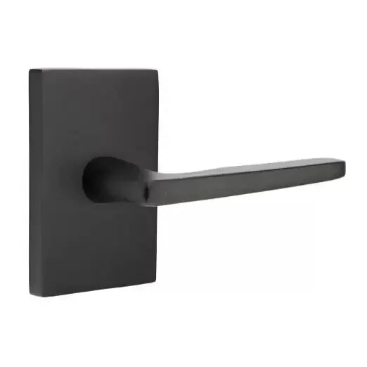 Emtek Hermes Door Lever with Modern Rectangular Rose by Emtek