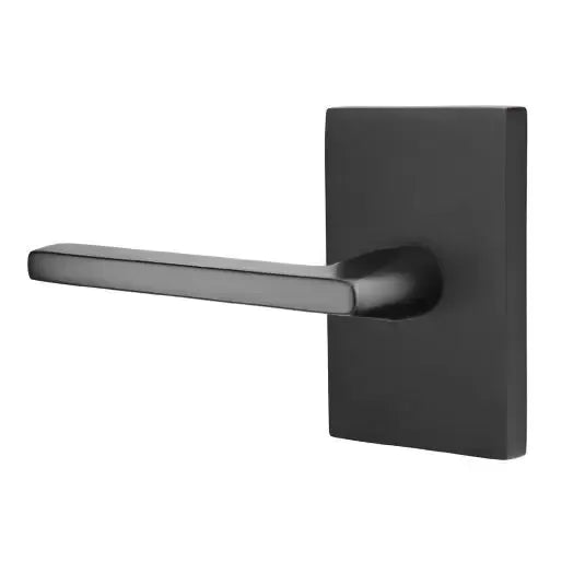 Emtek Helios Door Lever with Modern Rectangular Rose by Emtek