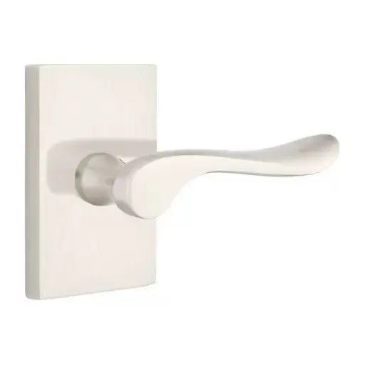 Emtek Luzern Door Lever with Modern Rectangular Rose by Emtek