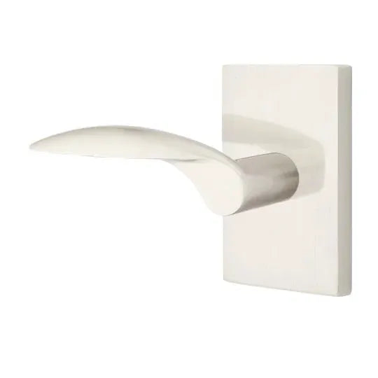 Emtek Mercury Door Lever with Modern Rectangular Rose by Emtek