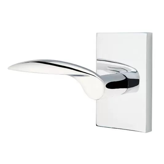 Emtek Mercury Door Lever with Modern Rectangular Rose by Emtek