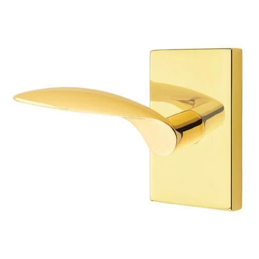 Emtek Mercury Door Lever with Modern Rectangular Rose by Emtek