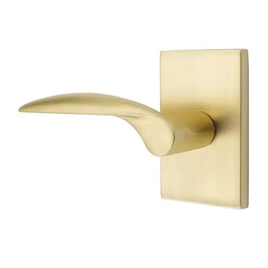 Emtek Mercury Door Lever with Modern Rectangular Rose by Emtek