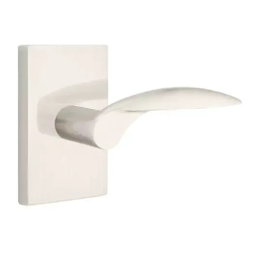 Emtek Mercury Door Lever with Modern Rectangular Rose by Emtek