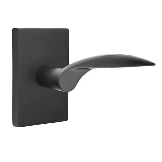 Emtek Mercury Door Lever with Modern Rectangular Rose by Emtek