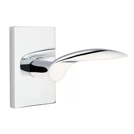 Emtek Mercury Door Lever with Modern Rectangular Rose by Emtek