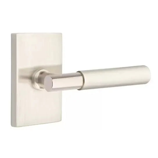 Emtek Myles Lever with Modern Rectangular Rose by Emtek