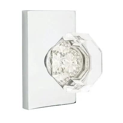 Emtek Old Town Door Knob with Modern Rectangular Rose by Emtek