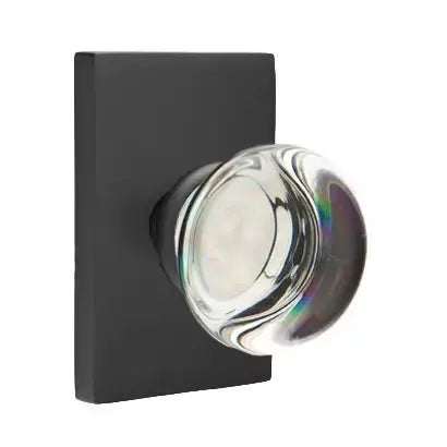 Emtek Providence Door Knob with Modern Rectangular Rose by Emtek