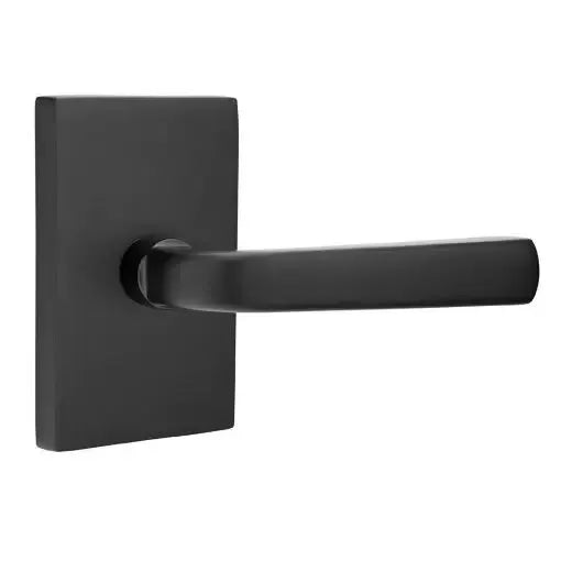 Emtek Sion Door Lever with Modern Rectangular Rose by Emtek