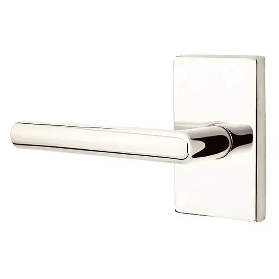 Emtek Stuttgart Door Lever with Modern Rectangular Rose by Emtek