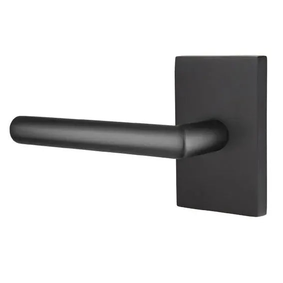 Emtek Stuttgart Door Lever with Modern Rectangular Rose by Emtek