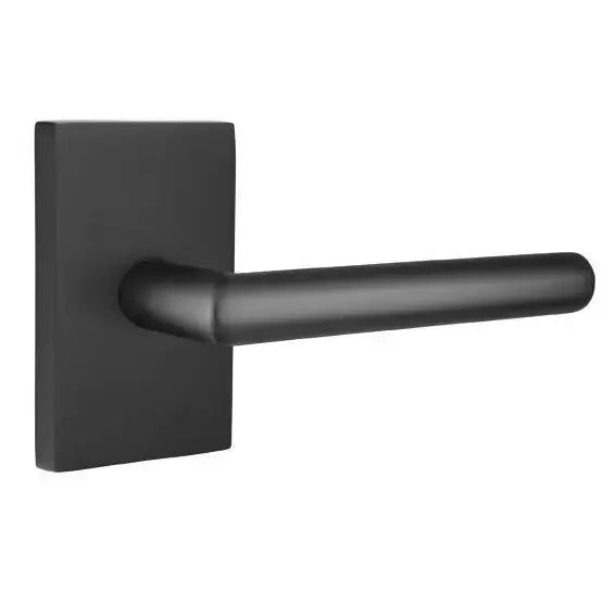 Emtek Stuttgart Door Lever with Modern Rectangular Rose by Emtek