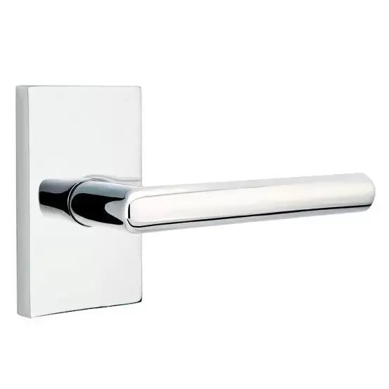 Emtek Stuttgart Door Lever with Modern Rectangular Rose by Emtek