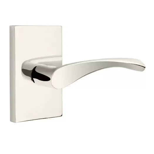 Emtek Triton Door Lever with Modern Rectangular Rose by Emtek