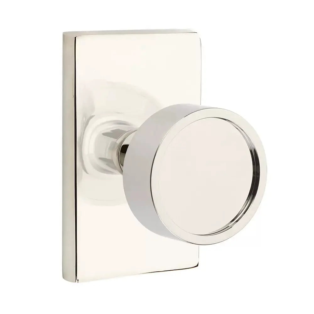 Emtek Verve Door Knob with Modern Rectangular Rose by Emtek