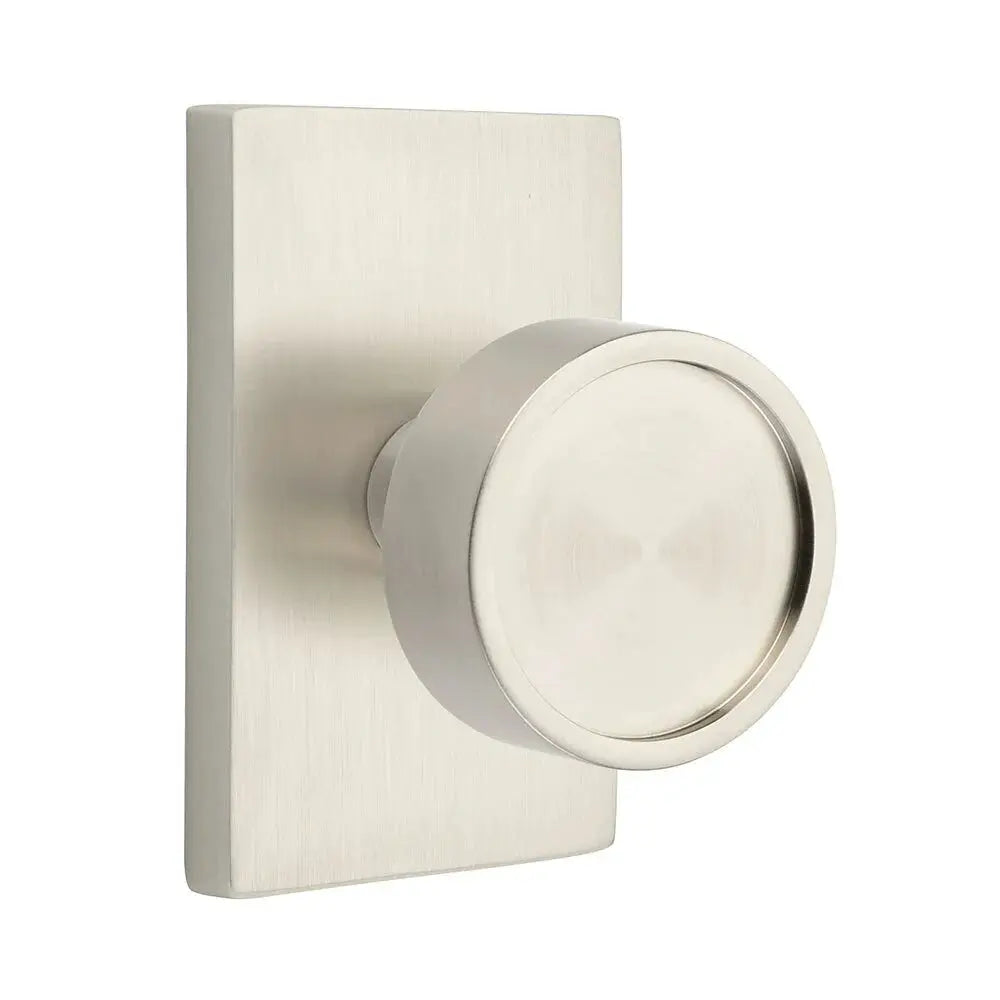 Emtek Verve Door Knob with Modern Rectangular Rose by Emtek