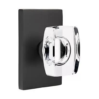 Emtek Windsor Door Knob with Modern Rectangular Rose by Emtek