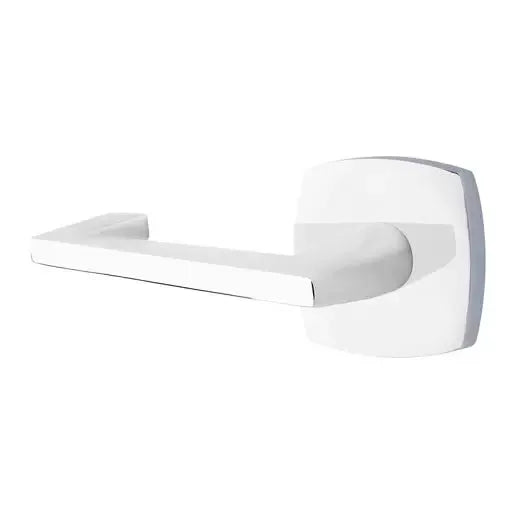 polished chrome door lever
