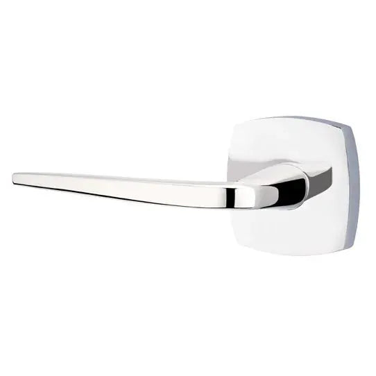 polished chrome door lever
