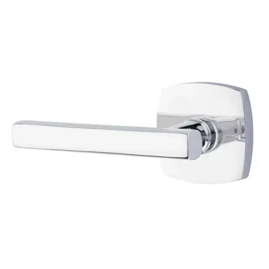 polished chrome door lever