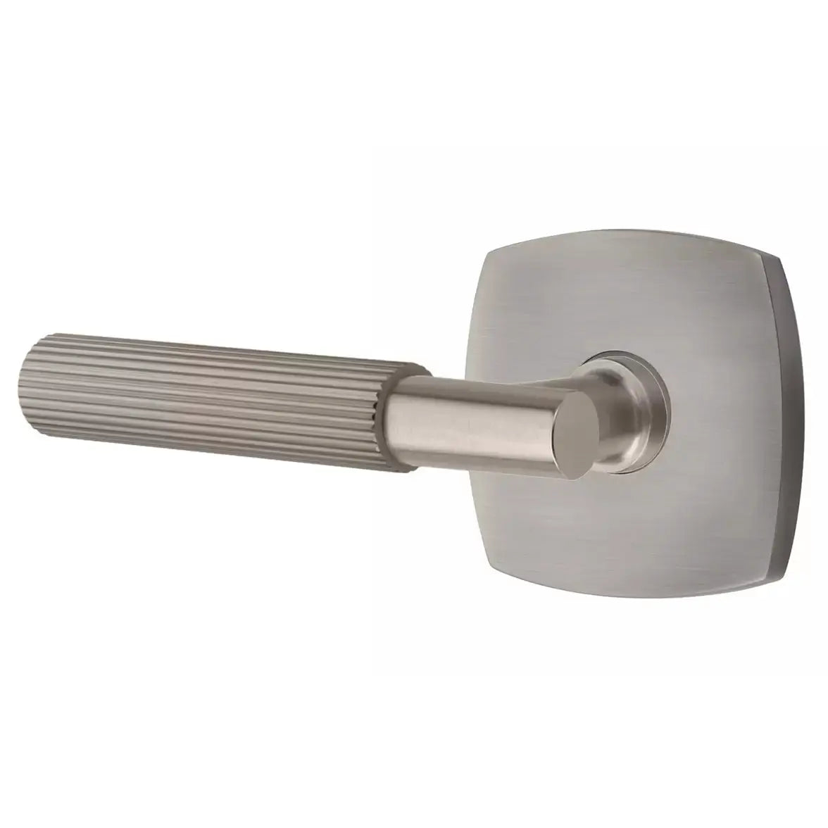 Emtek Straight Knurled Lever with T-Bar Stem and Urban Modern Rose by Emtek