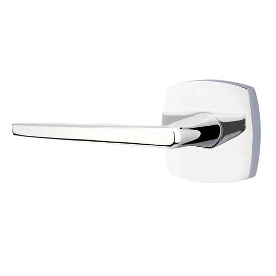 polished chrome door lever