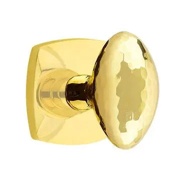 Emtek Hammered Egg Knob with Urban Modern Rose by Emtek