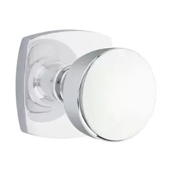 polished chrome door knob